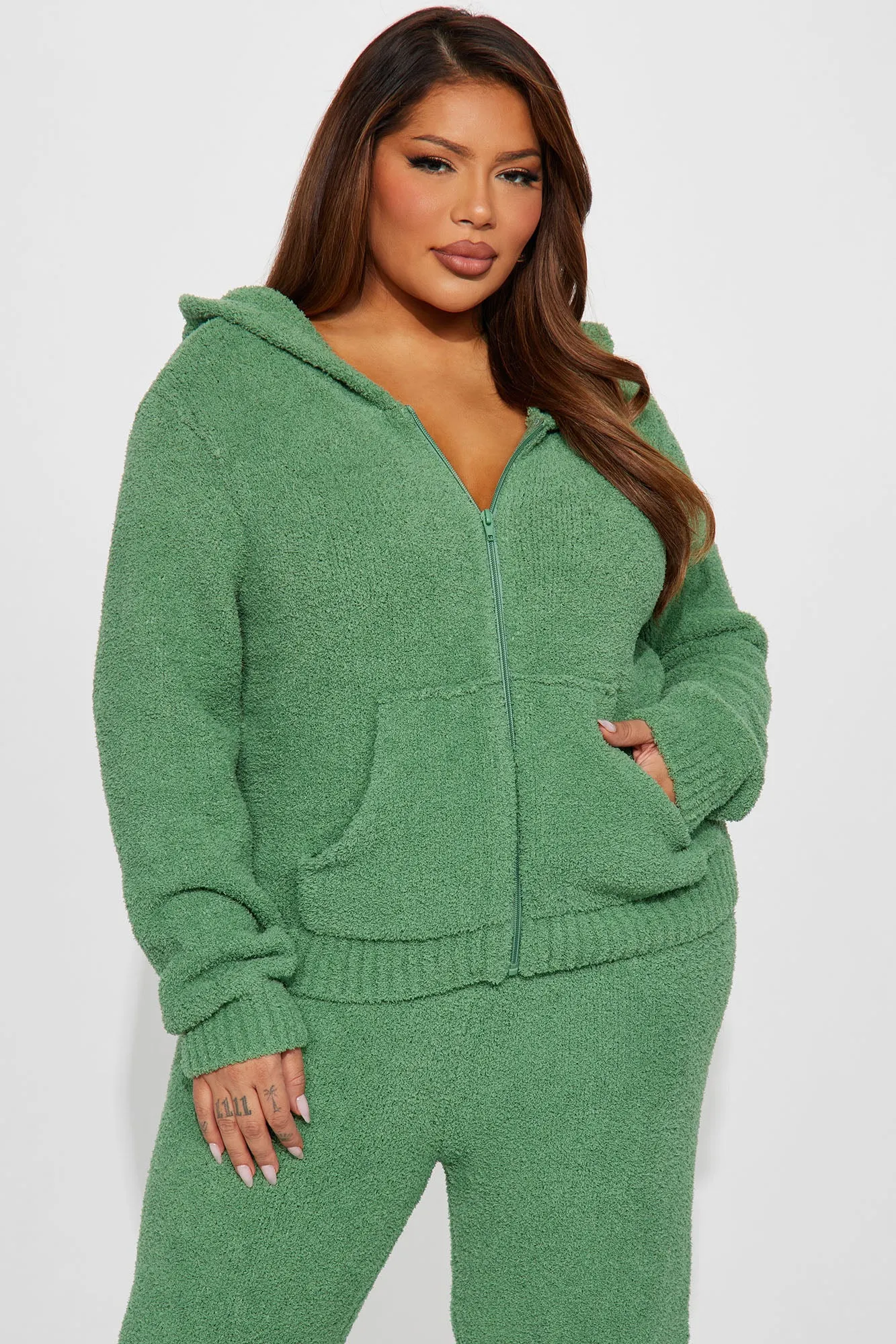 Always Extra Cozy Pant Set - Green