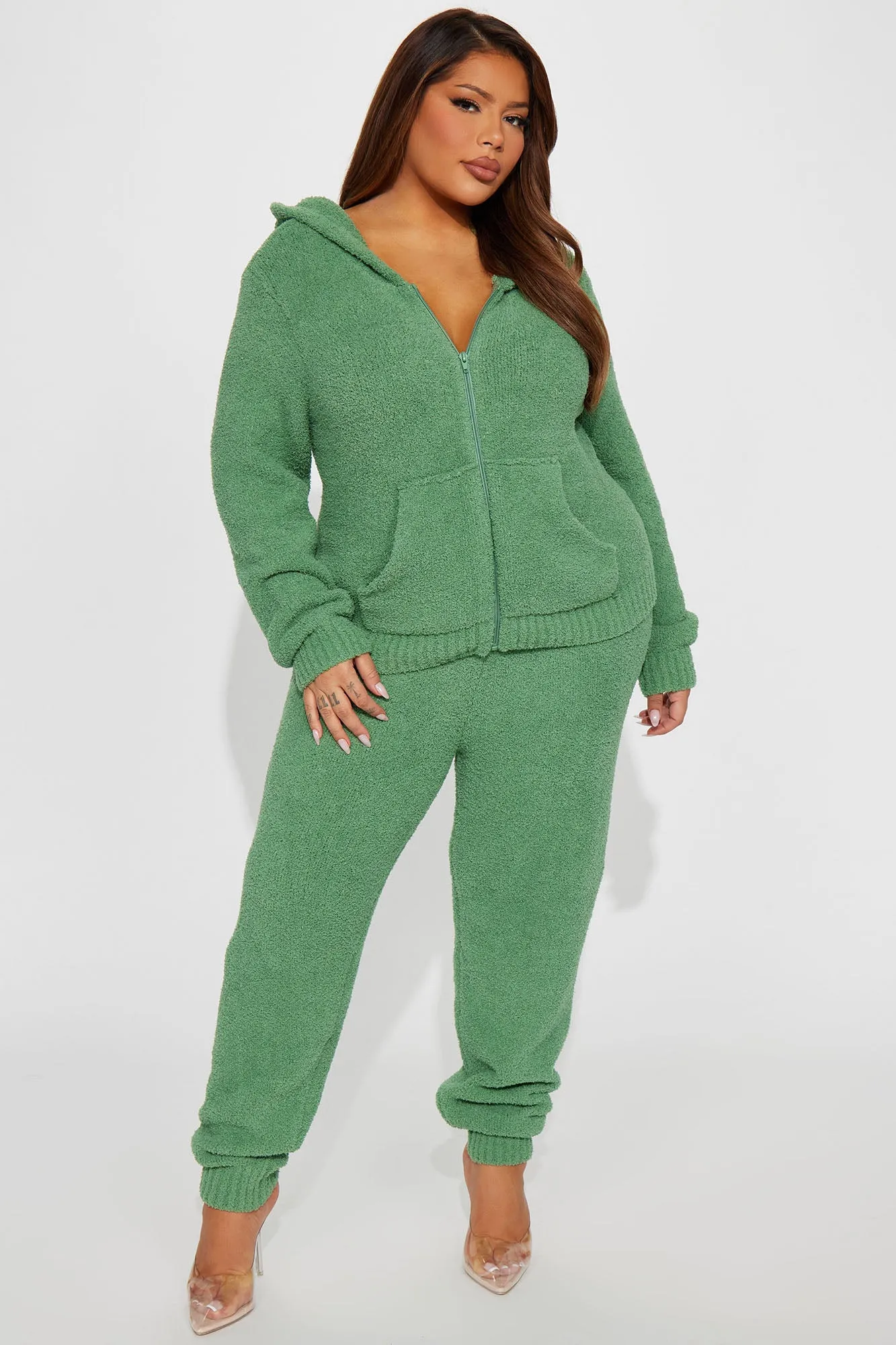Always Extra Cozy Pant Set - Green