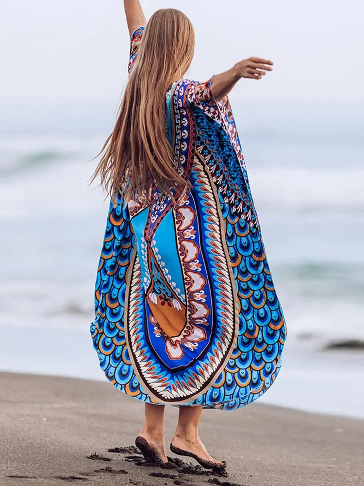 Bohemian Blue Hip Hop Kaftan
