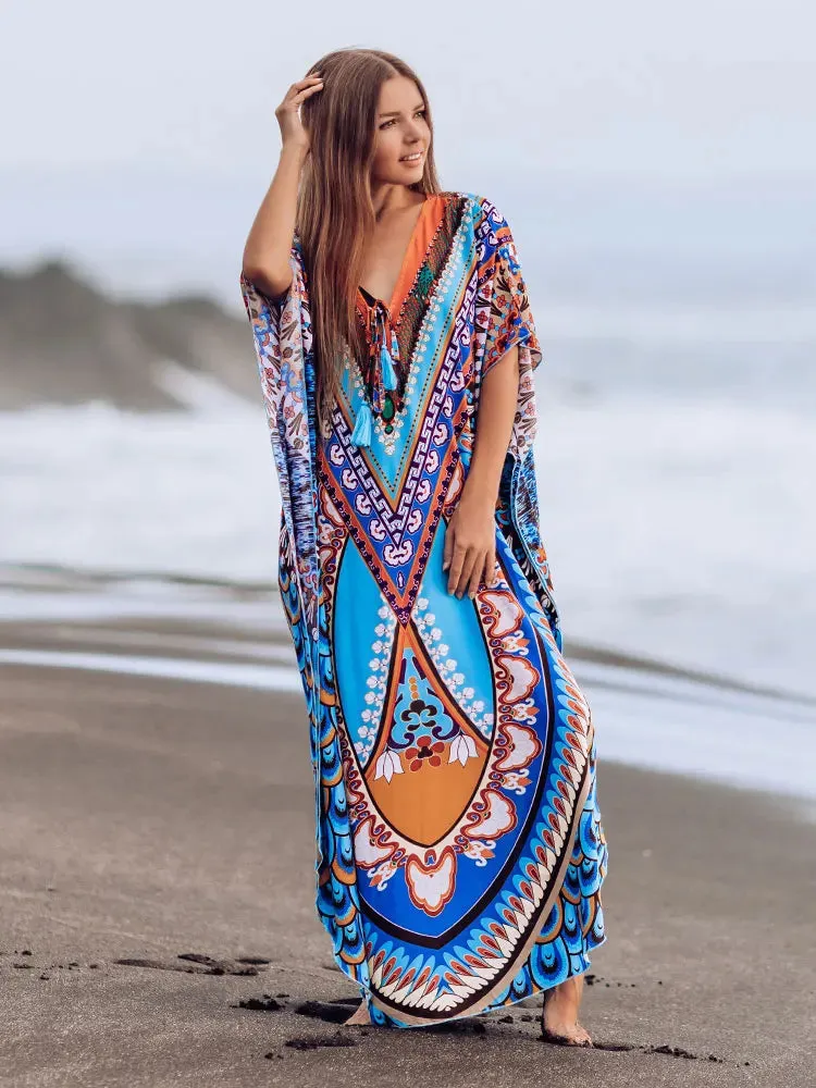 Bohemian Blue Hip Hop Kaftan