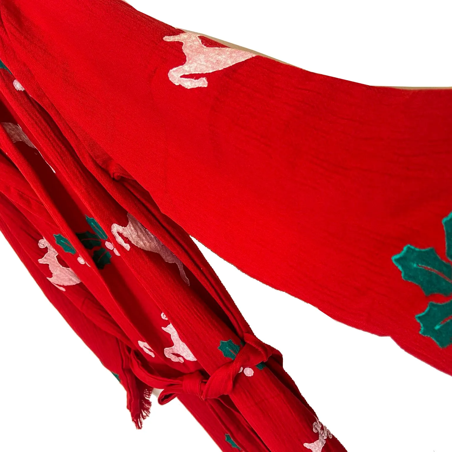 Christmas Design Muslin Kimono