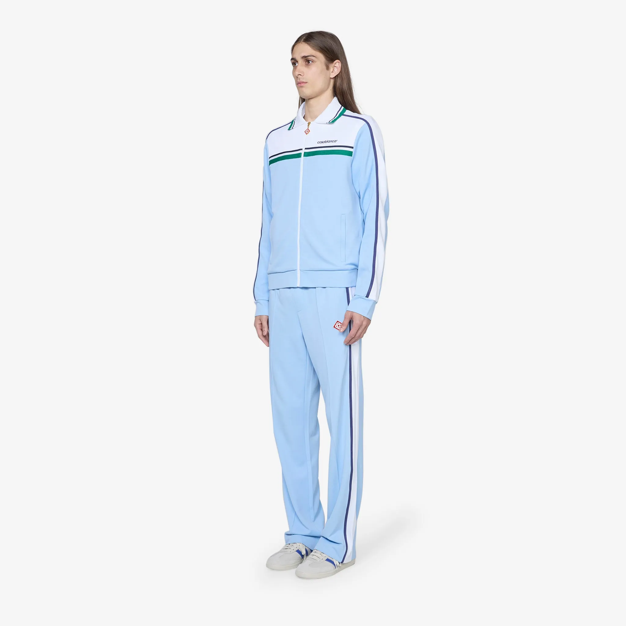 Contrast Yoke Track Jacket Pale Blue