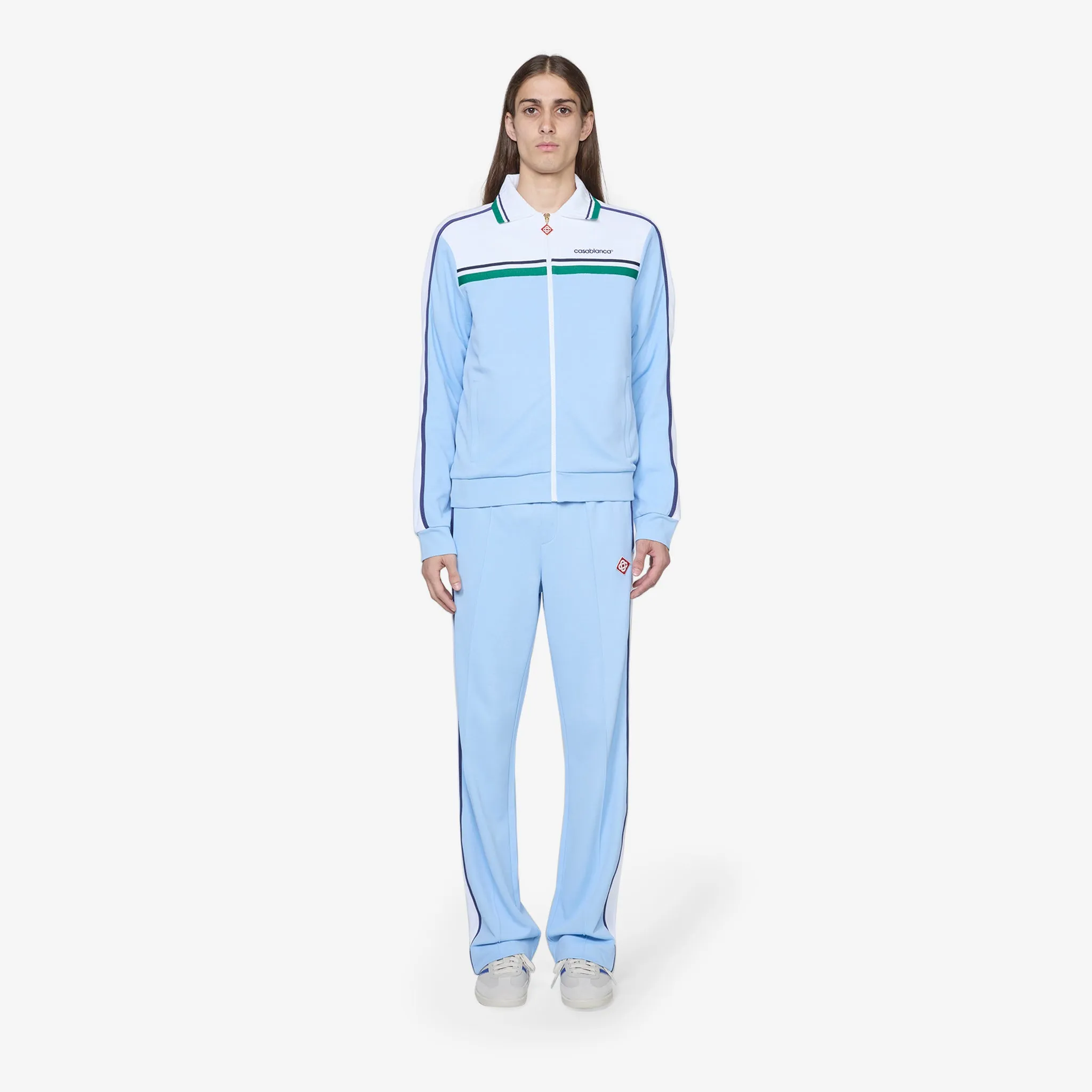 Contrast Yoke Track Jacket Pale Blue