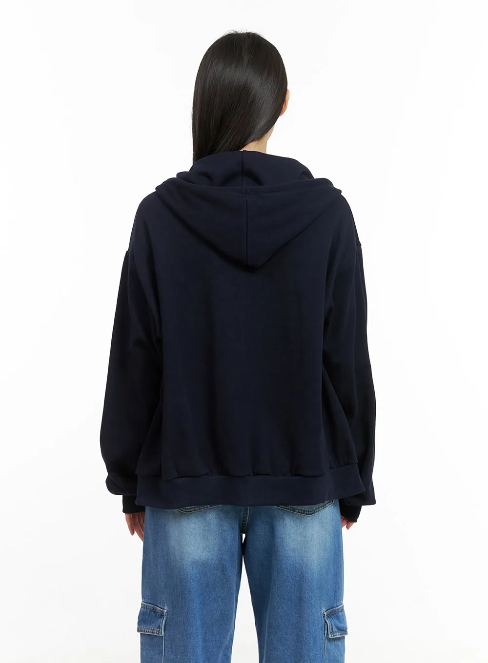 Cozy Lettering Hoodie Jacket CG420