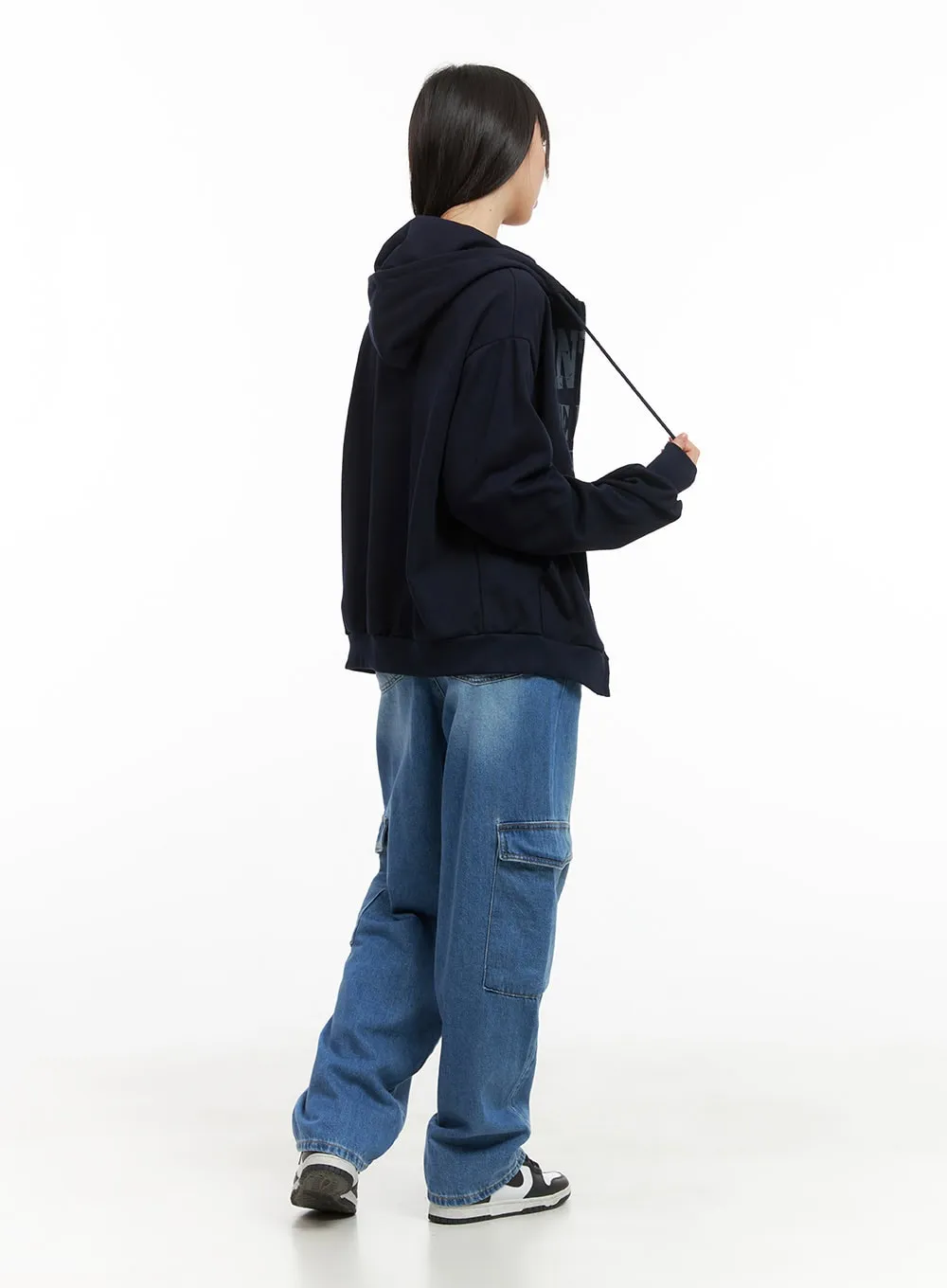 Cozy Lettering Hoodie Jacket CG420