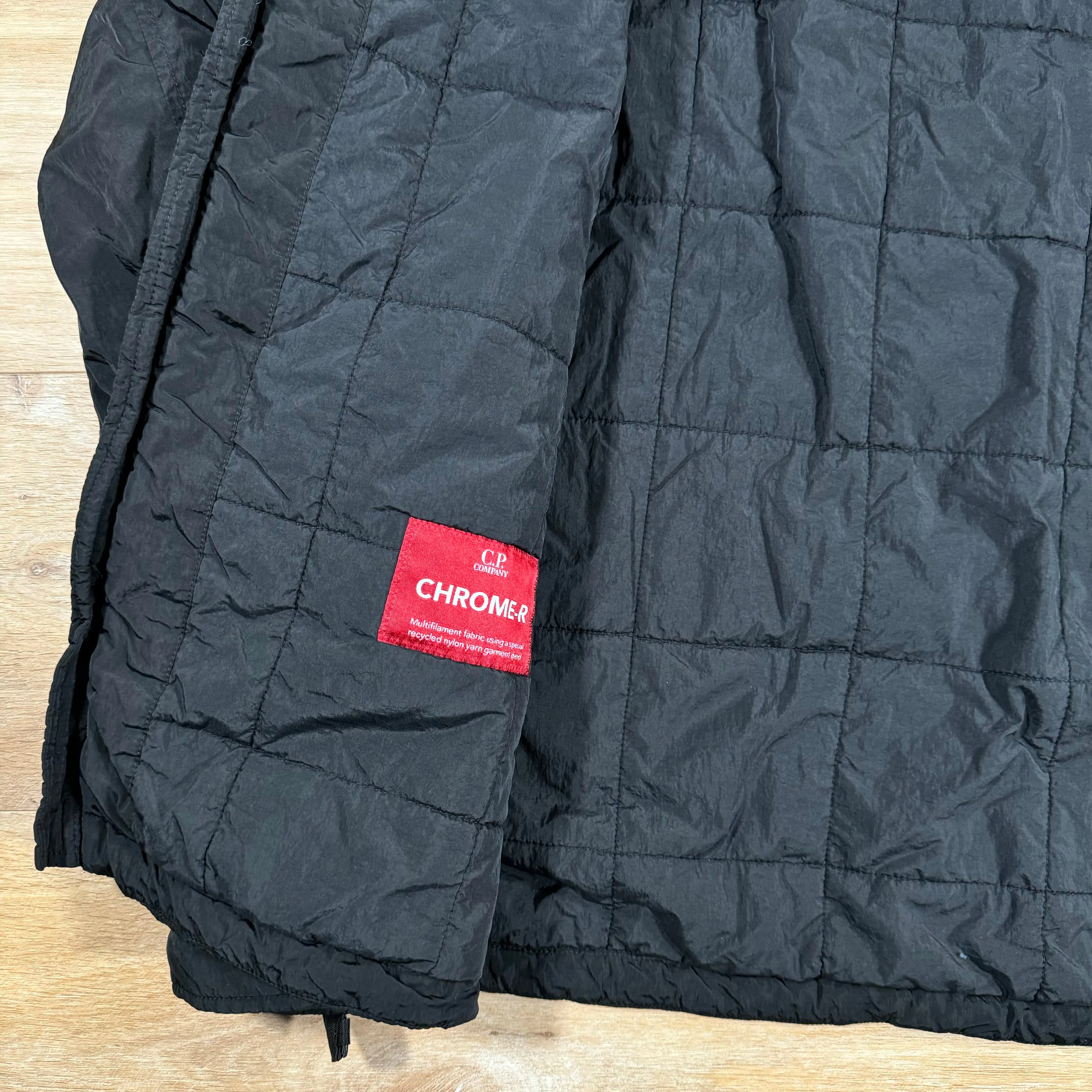 C.P. Company Chrome-R Padded Lens Jacket in Black