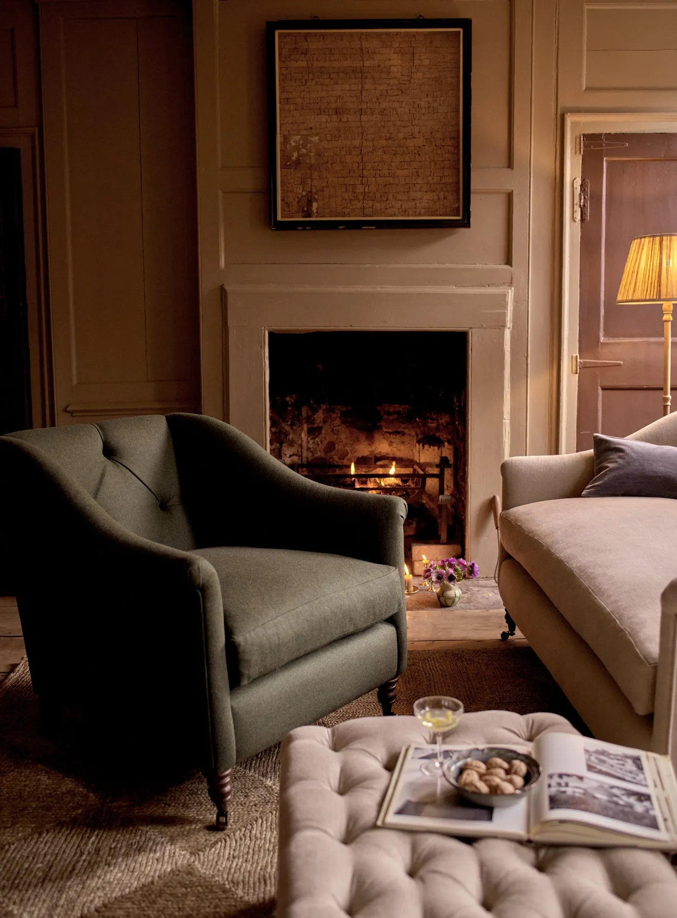 Elbert Armchair, Moss Wool
