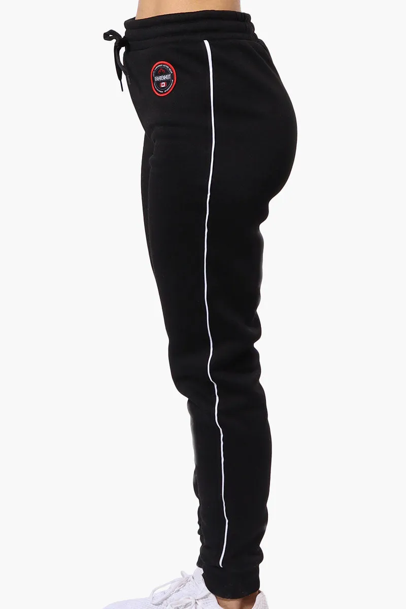 Fahrenheit Tie Waist Side Piping Joggers - Black