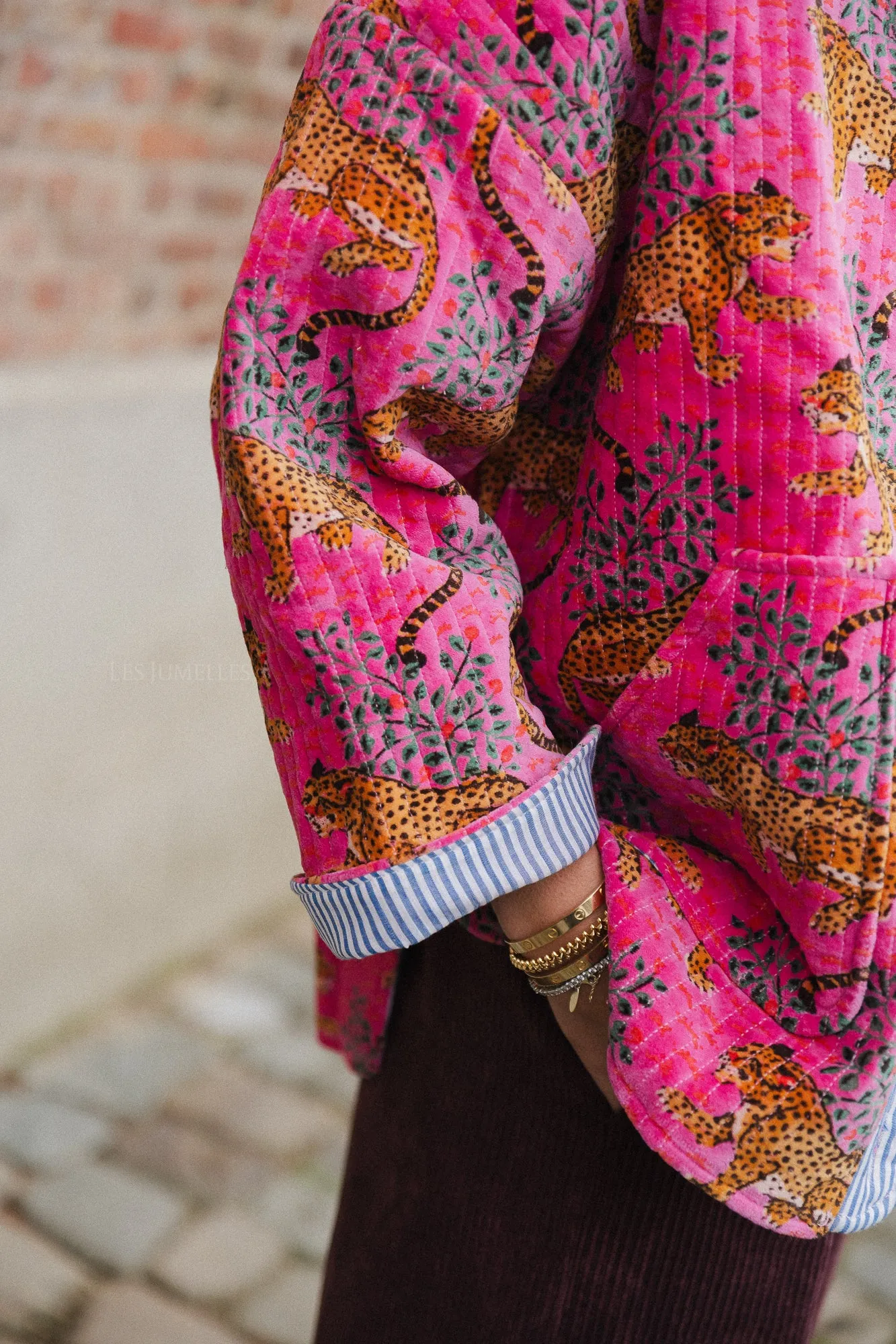 Gita jacket fuchsia/leopard print