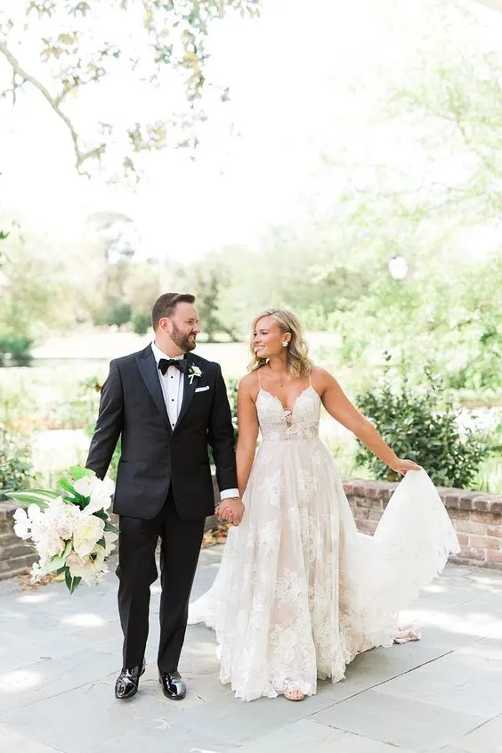 High Quality French Lace Plus Size Summer Wedding Dress