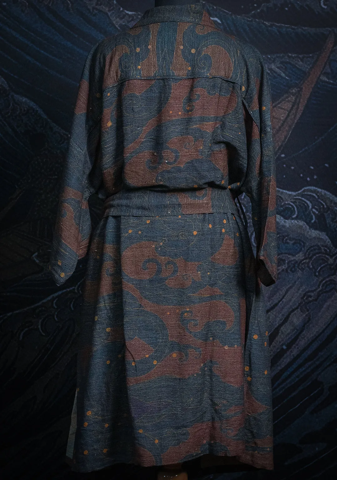Japanese Kimono / Classic Chinese Raw Stripes SILK  - SHOGUNSEA