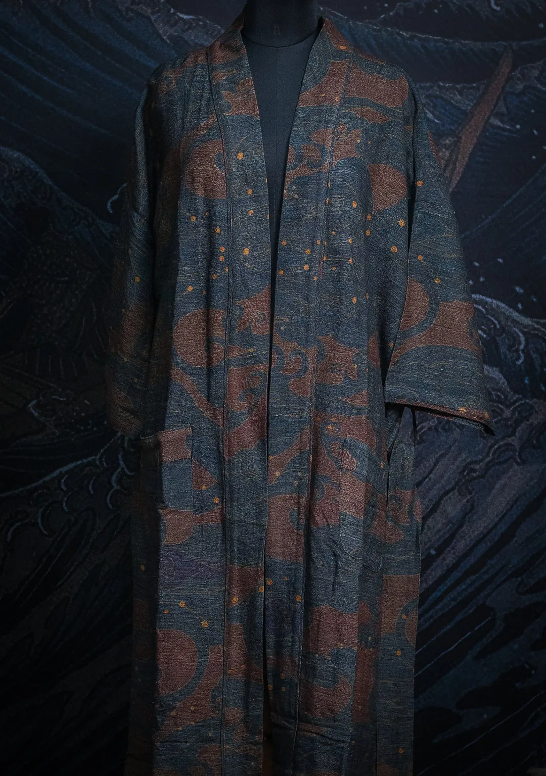 Japanese Kimono / Classic Chinese Raw Stripes SILK  - SHOGUNSEA