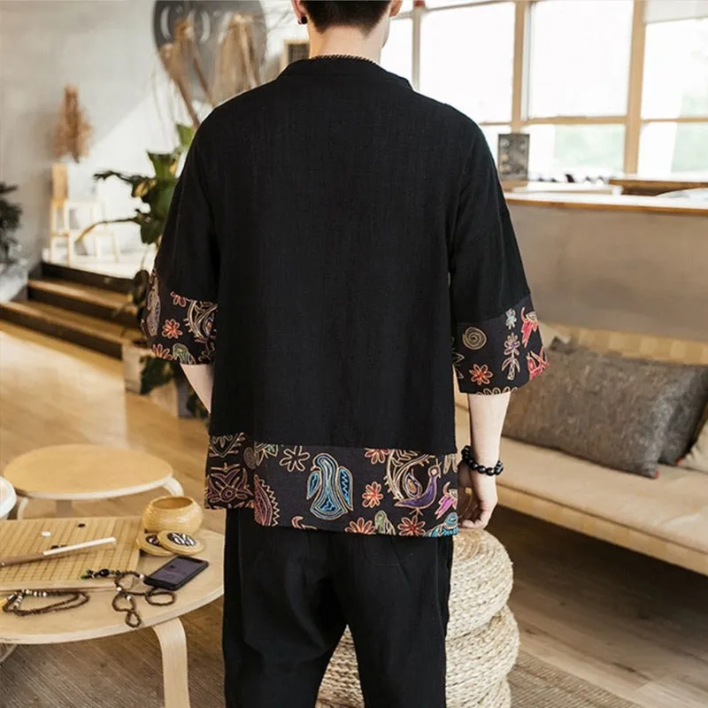 Kimono Cardigan Homme Mi Long
