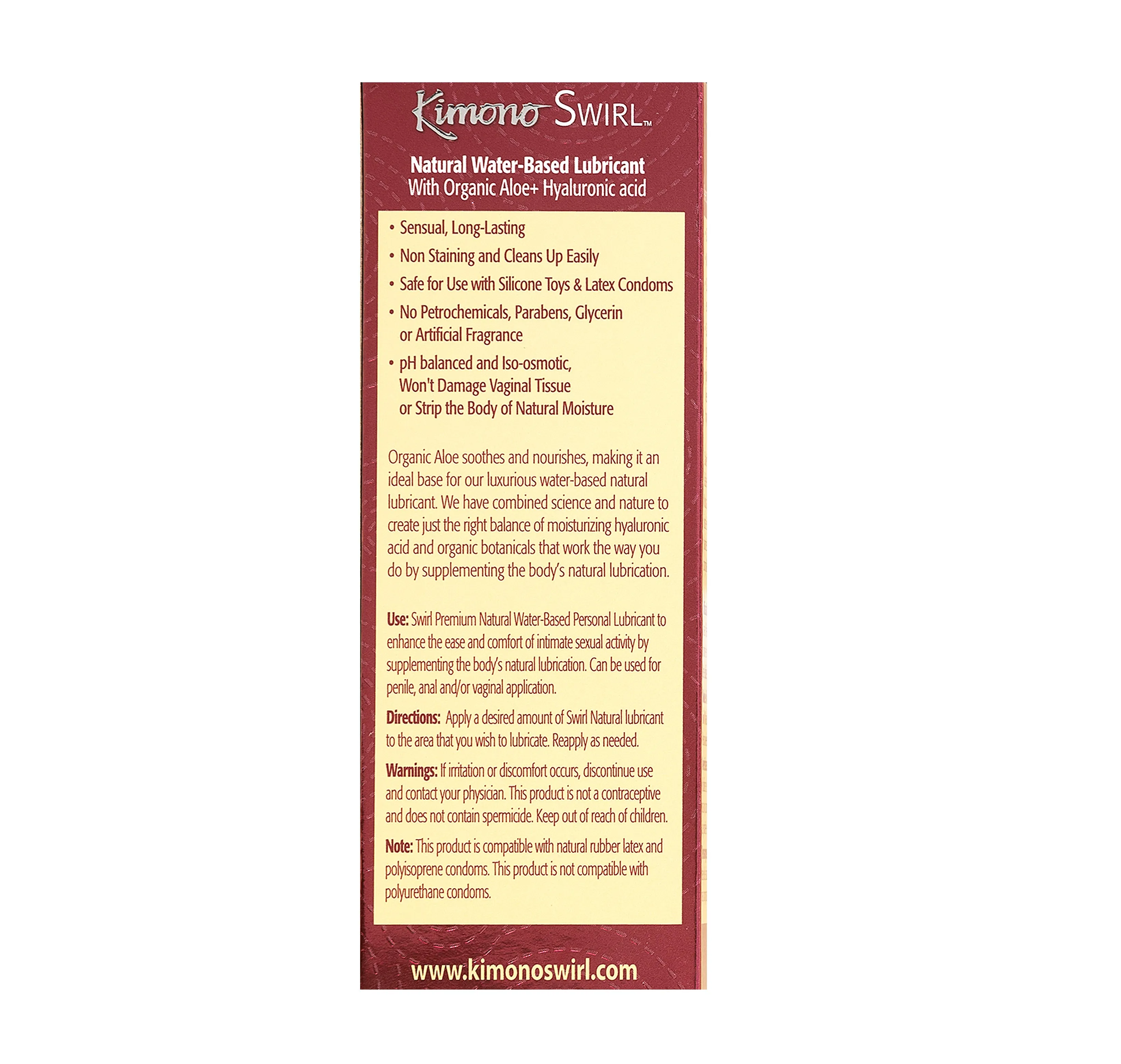 Kimono Swirl Natural Lubricant