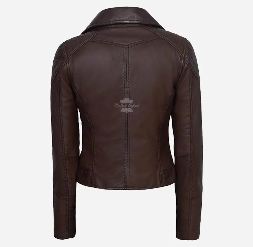 LILLY Leather Biker Jacket For Ladies Real Leather Fashion Jacket