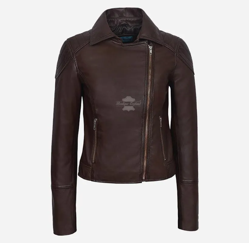 LILLY Leather Biker Jacket For Ladies Real Leather Fashion Jacket