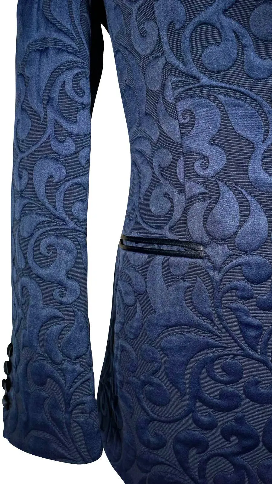 Navy Blue Paisley Jacket