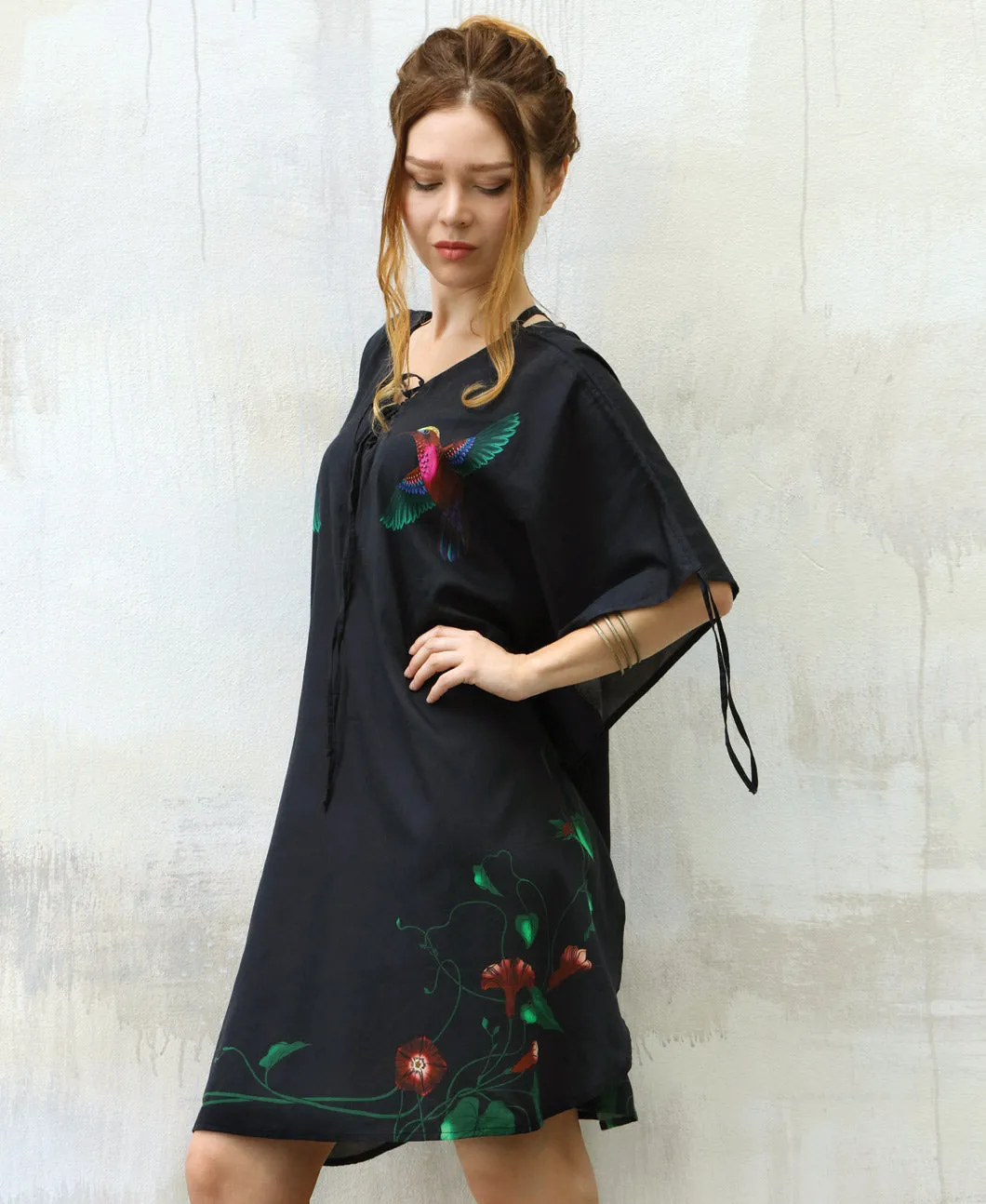 Picaflor Kaftan Black Kimono