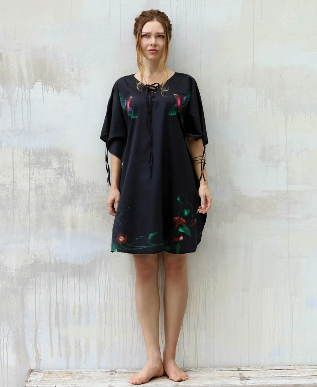 Picaflor Kaftan Black Kimono