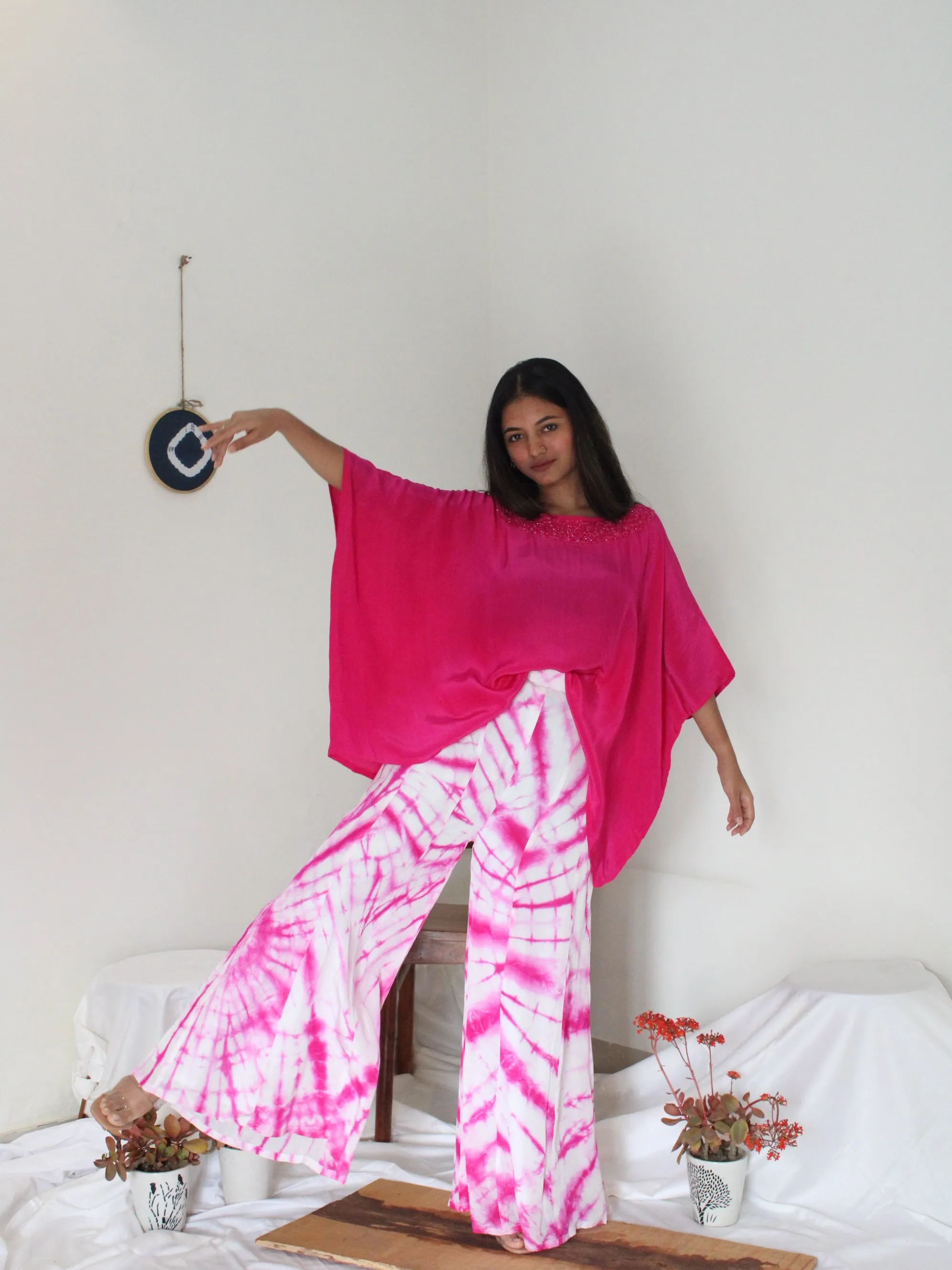 Pink Shibhori Plazzo Set