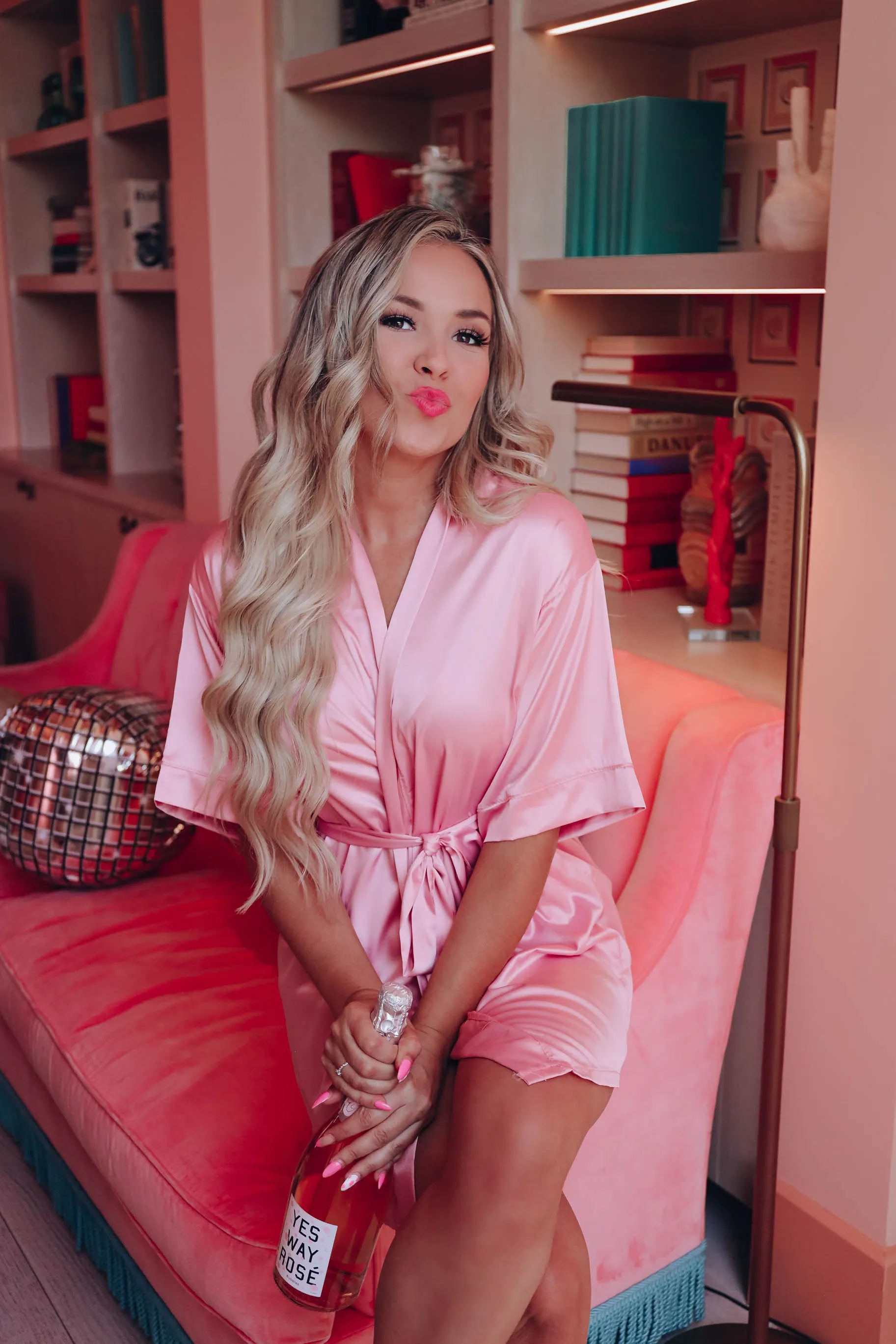 Resort Restoration Satin Kimono - Pink