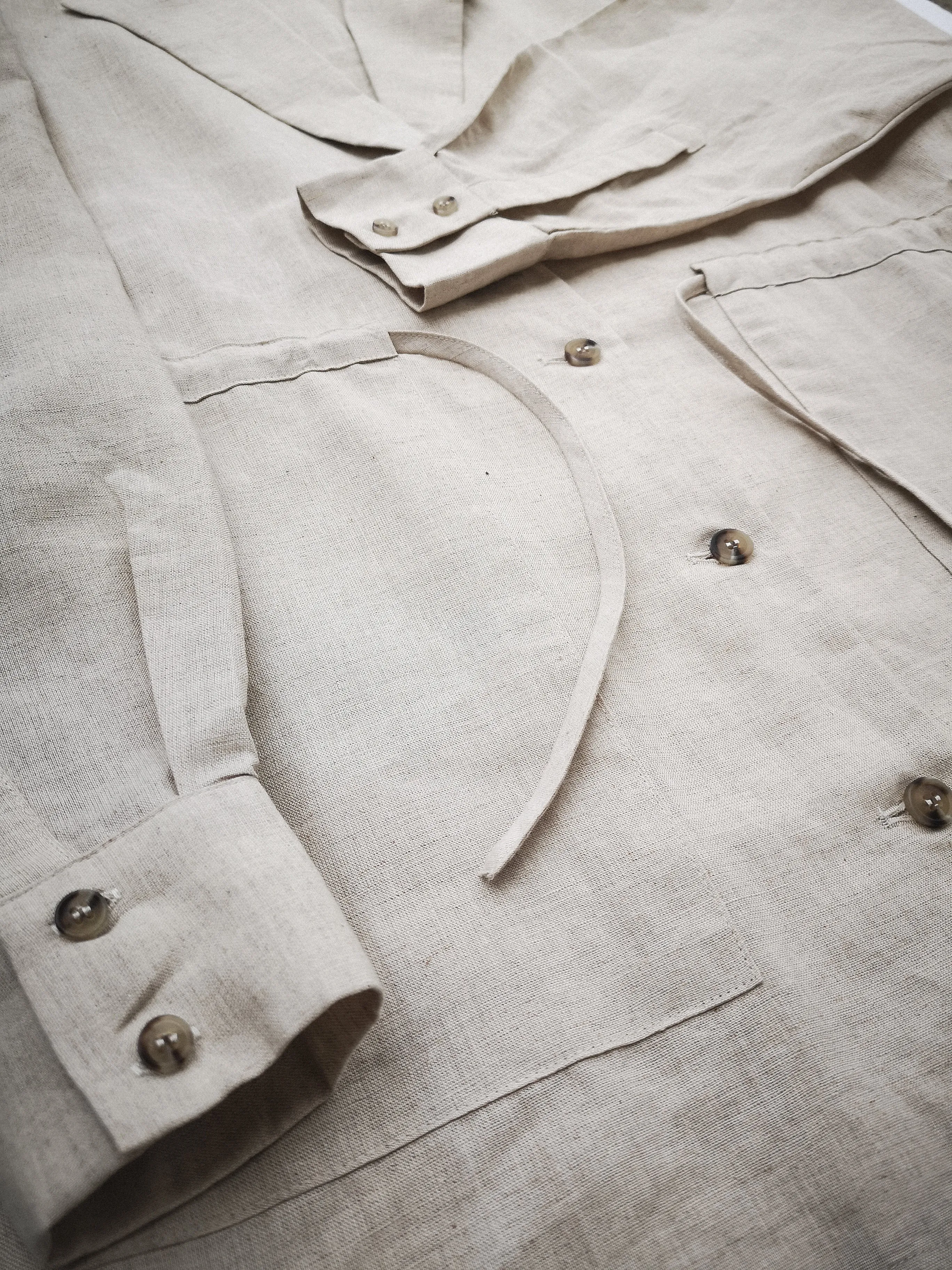 SUMMER DRESS/JACKET - LINEN natural white