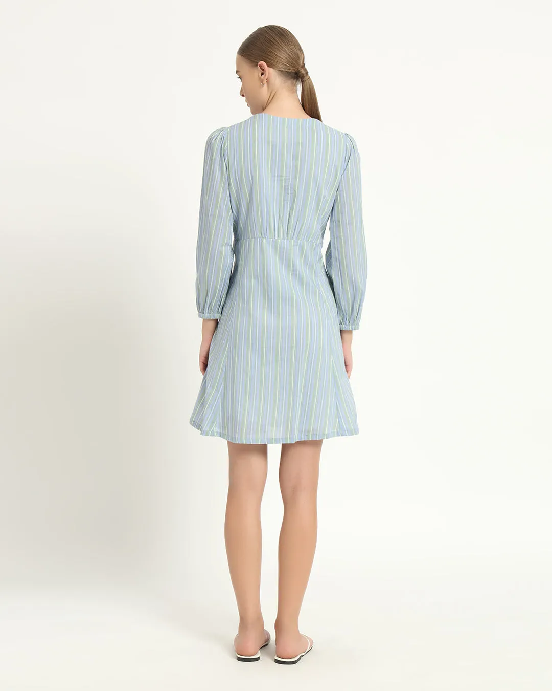 The Dafni Lilac Streak Cotton Dress