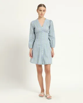 The Dafni Lilac Streak Cotton Dress