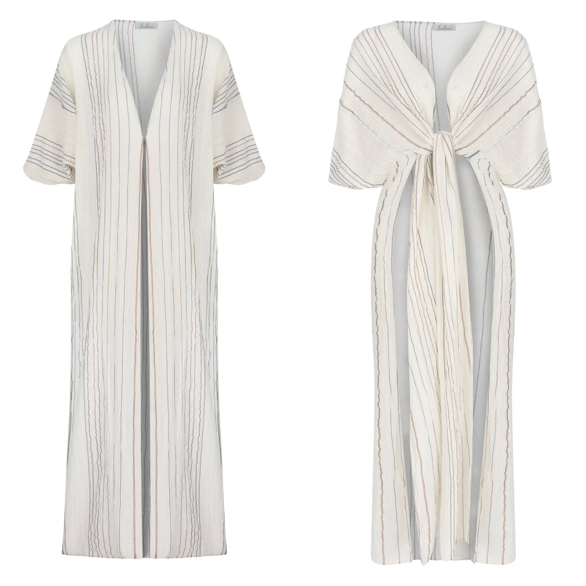 The Handloom Nikki Tie Front Kimono