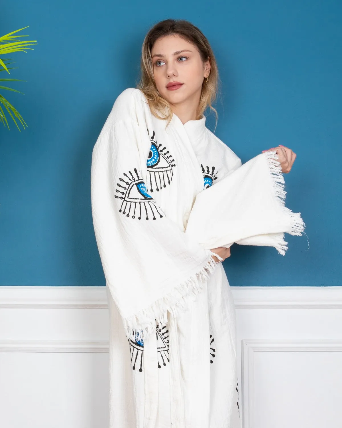 Turkish Evil Eye Kimono Robe
