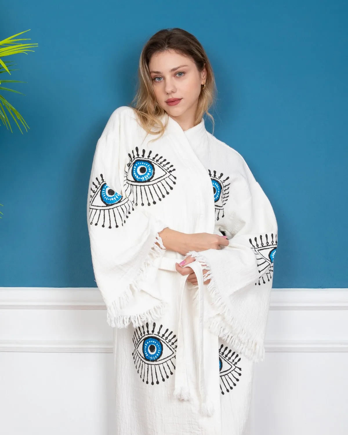 Turkish Evil Eye Kimono Robe
